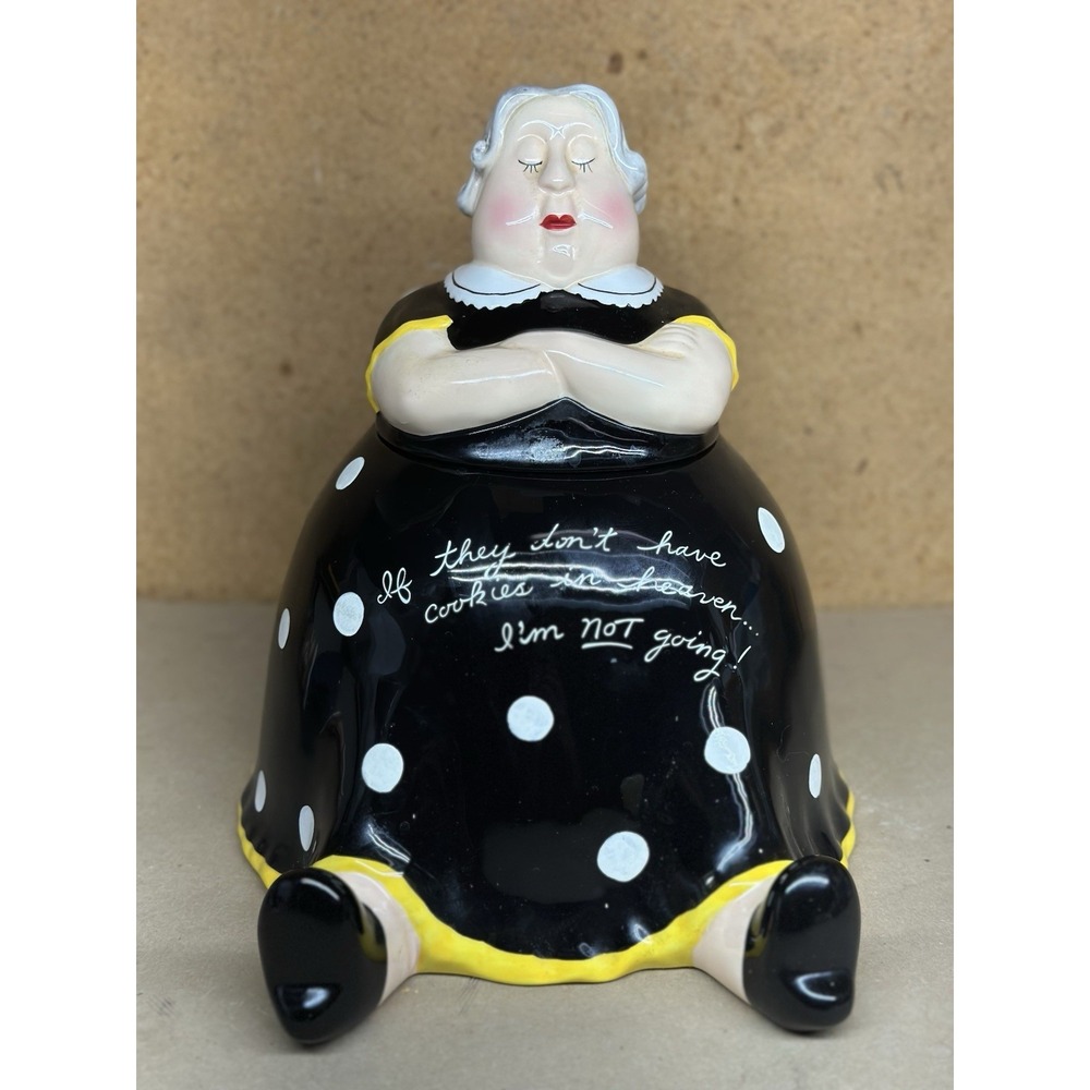 Vintage -If They Don't Have Cookies in Heaven I'm Not Going - Mud Pie Cookie Jar